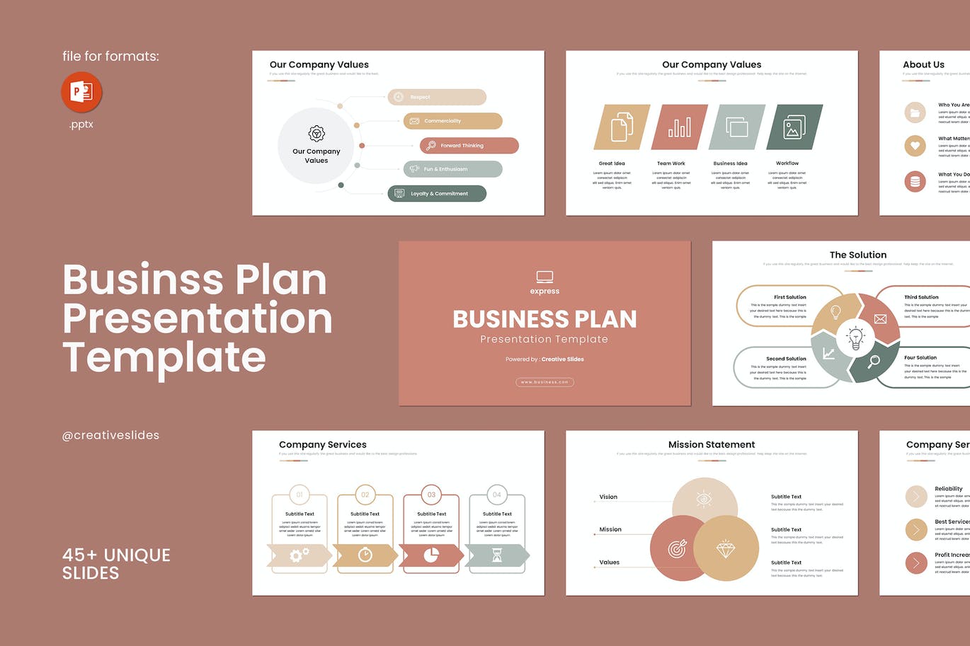 商业计划PPT模版 (PPTX)