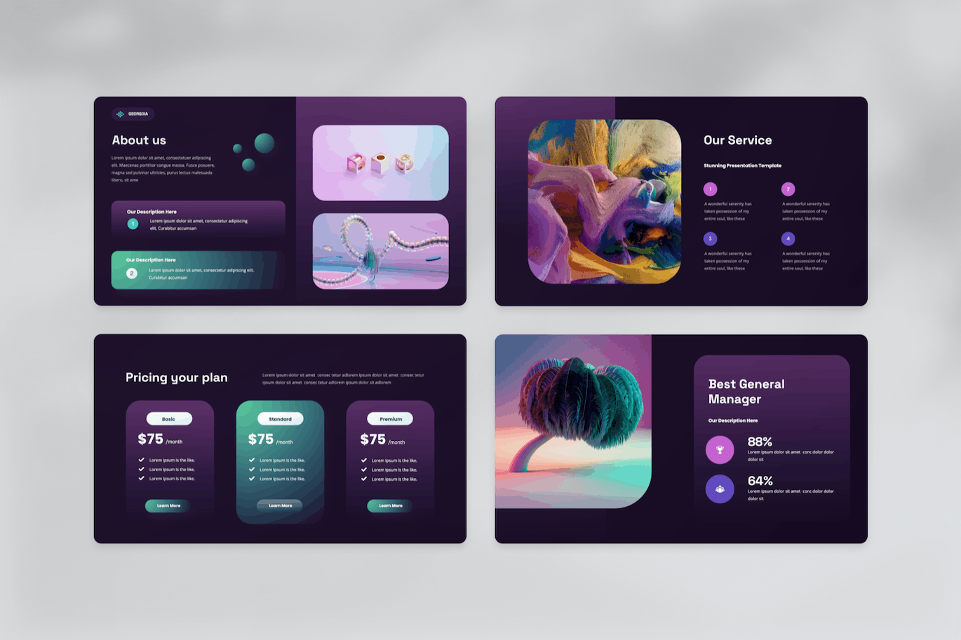 人工智能技术介绍  PPT模版 (PPTX)