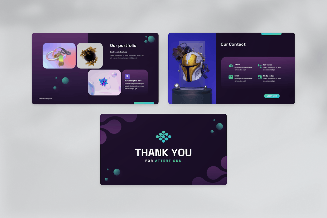 人工智能技术介绍  PPT模版 (PPTX)