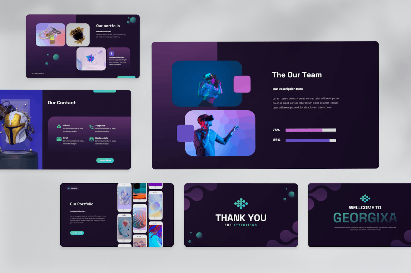 人工智能技术介绍  PPT模版 (PPTX)