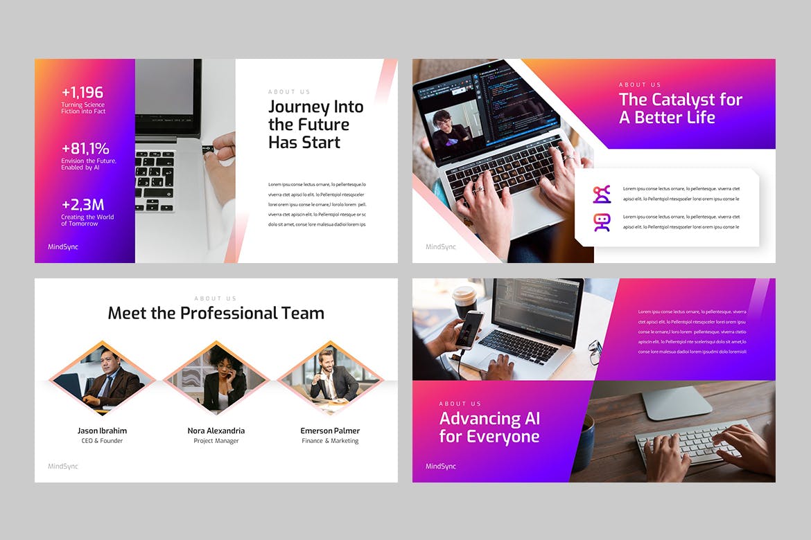 人工智能简报 PPT模版 (PPTX)