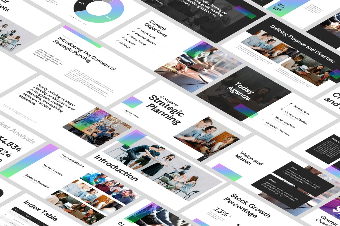 规划战略展示PPT模版 (PPTX)