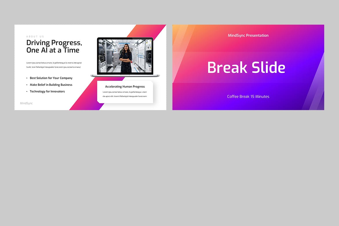 人工智能简报 PPT模版 (PPTX)