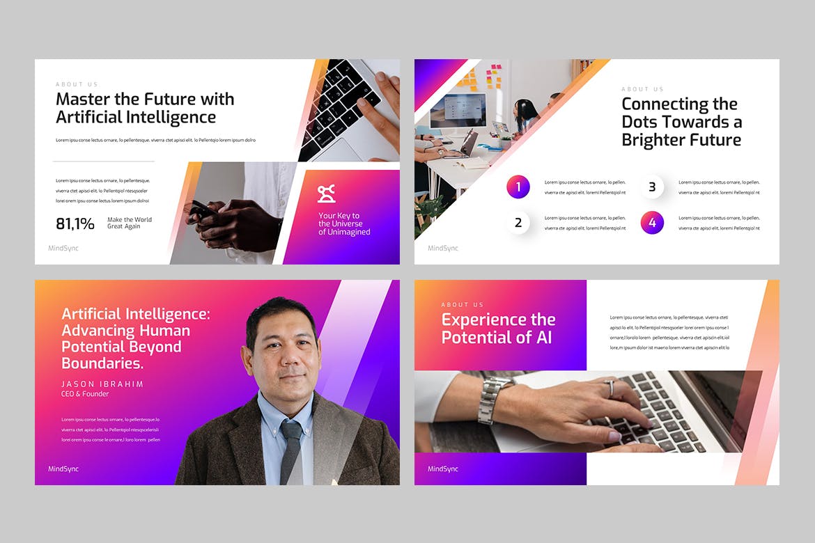 人工智能简报 PPT模版 (PPTX)