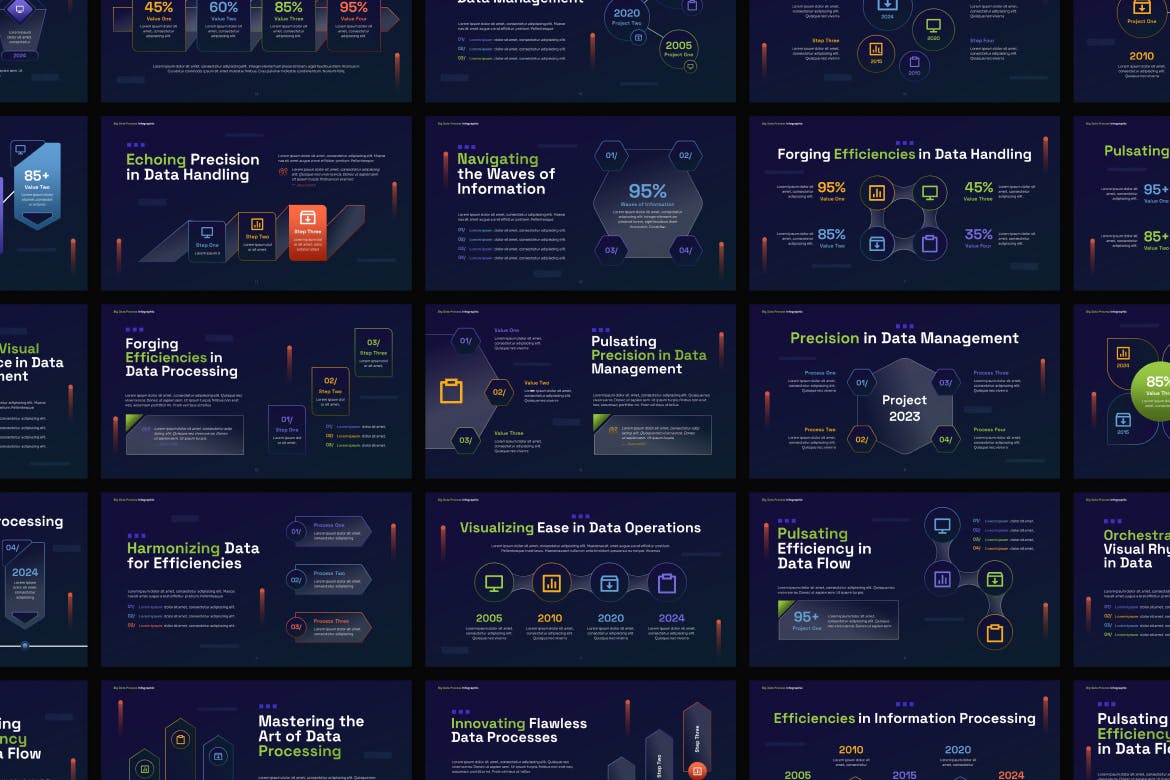 大数据处理  PPT模版 (PPTX)