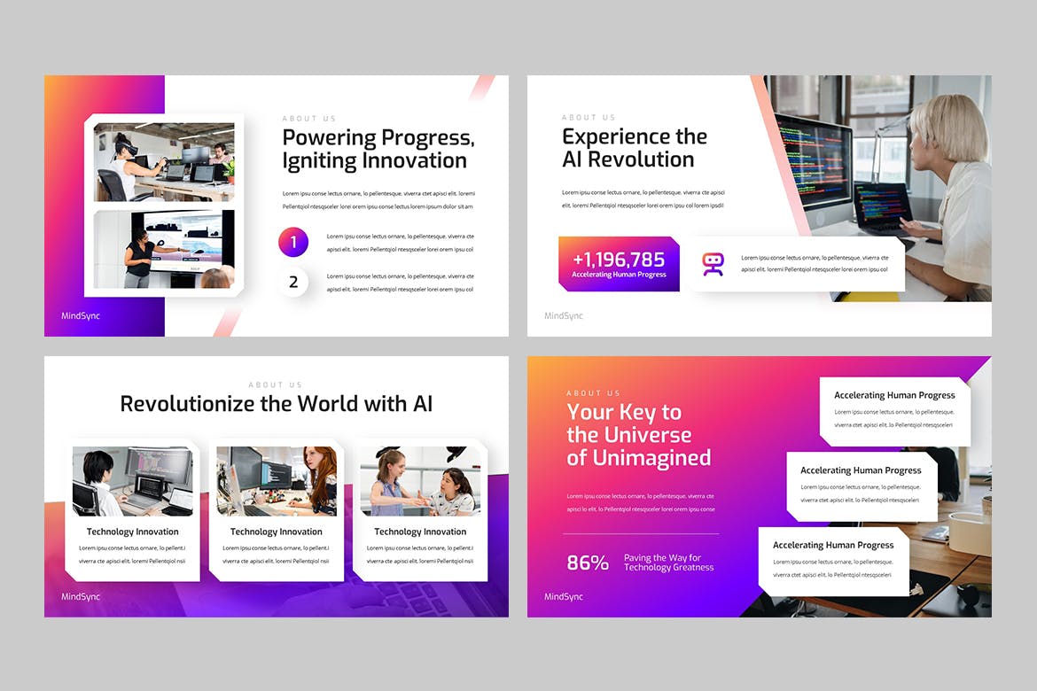 人工智能简报 PPT模版 (PPTX)