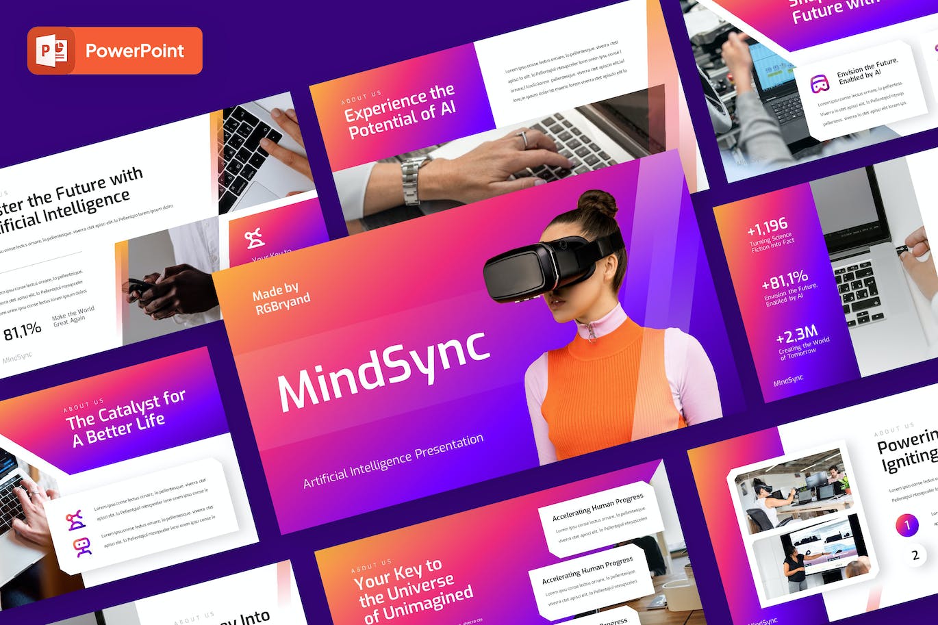 人工智能简报 PPT模版 (PPTX)