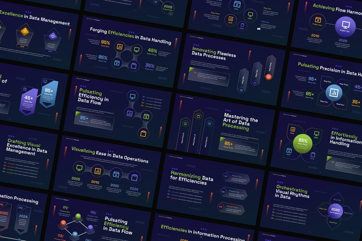 大数据处理  PPT模版 (PPTX)