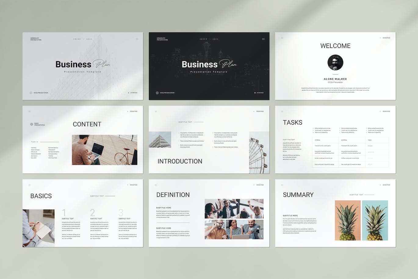 简约风商业计划PPT模版 (PPTX)