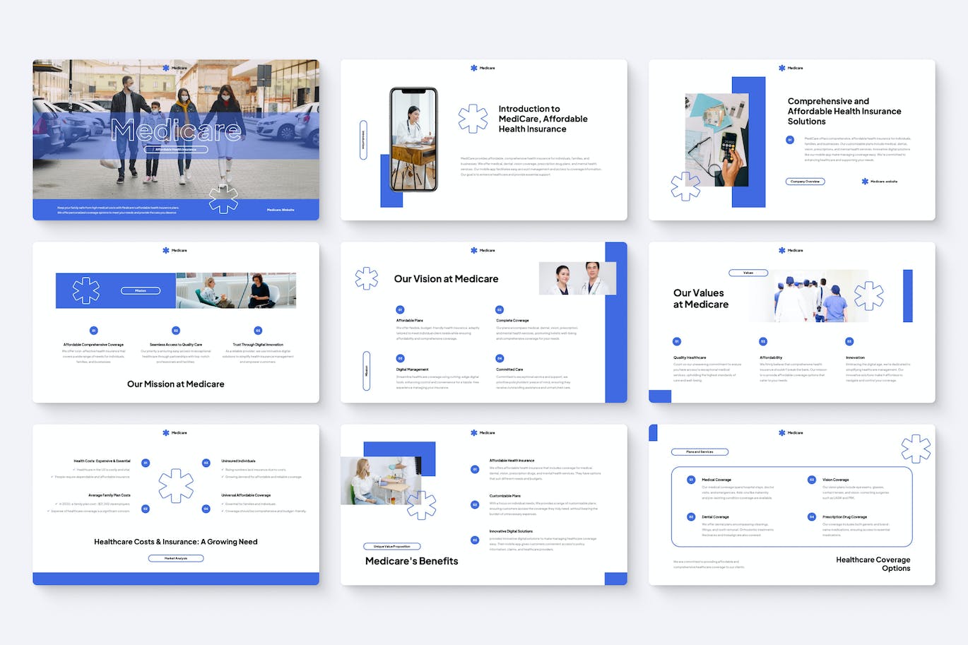 健康保险宣传材料 PPT模版 (PPT,PPTX)