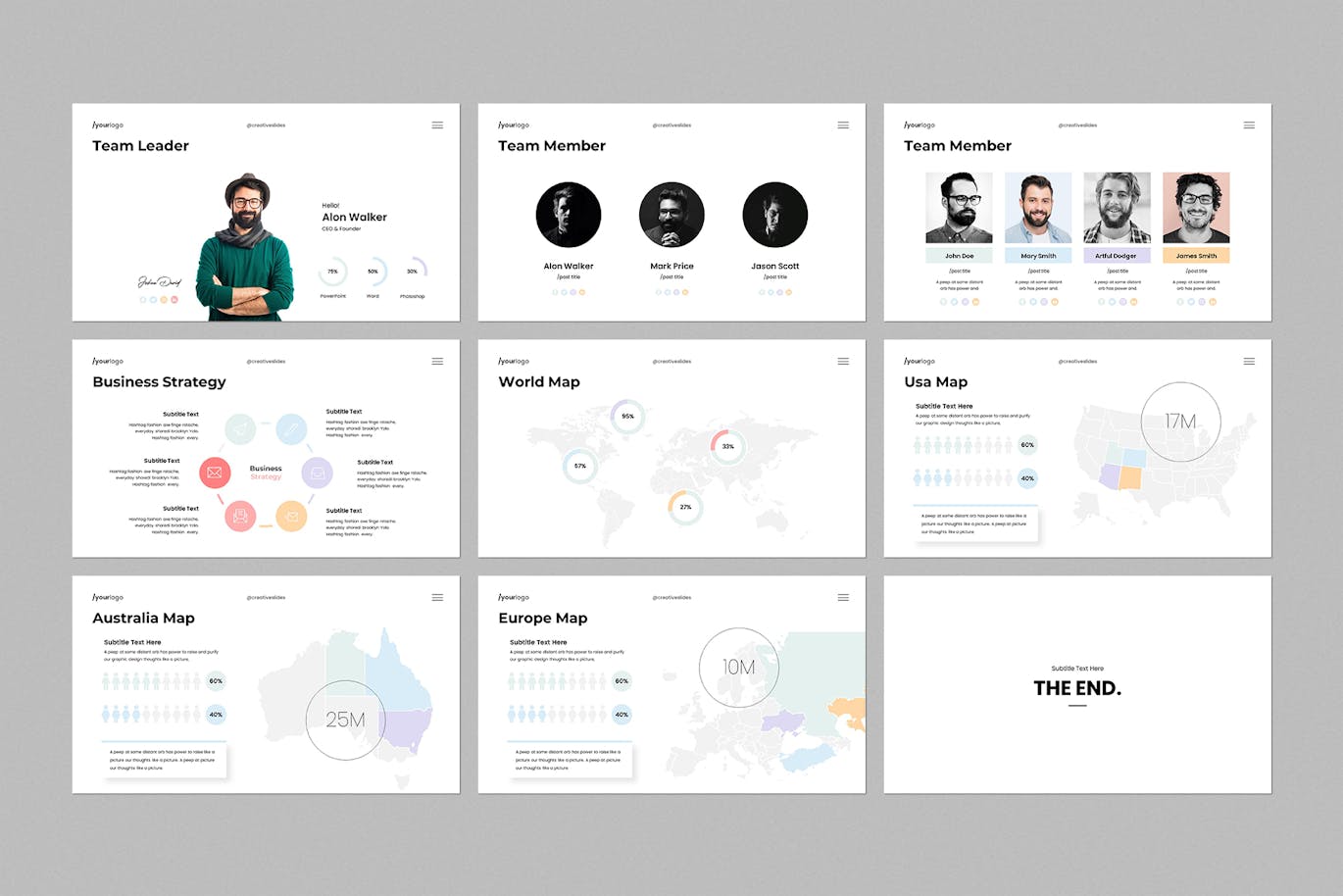 宣传材料 PPT模版 (PPTX)