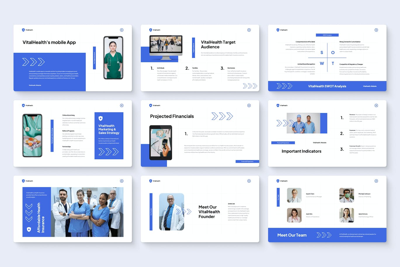 健康保险宣传材料 PPT模版 (PPTX,PPT)