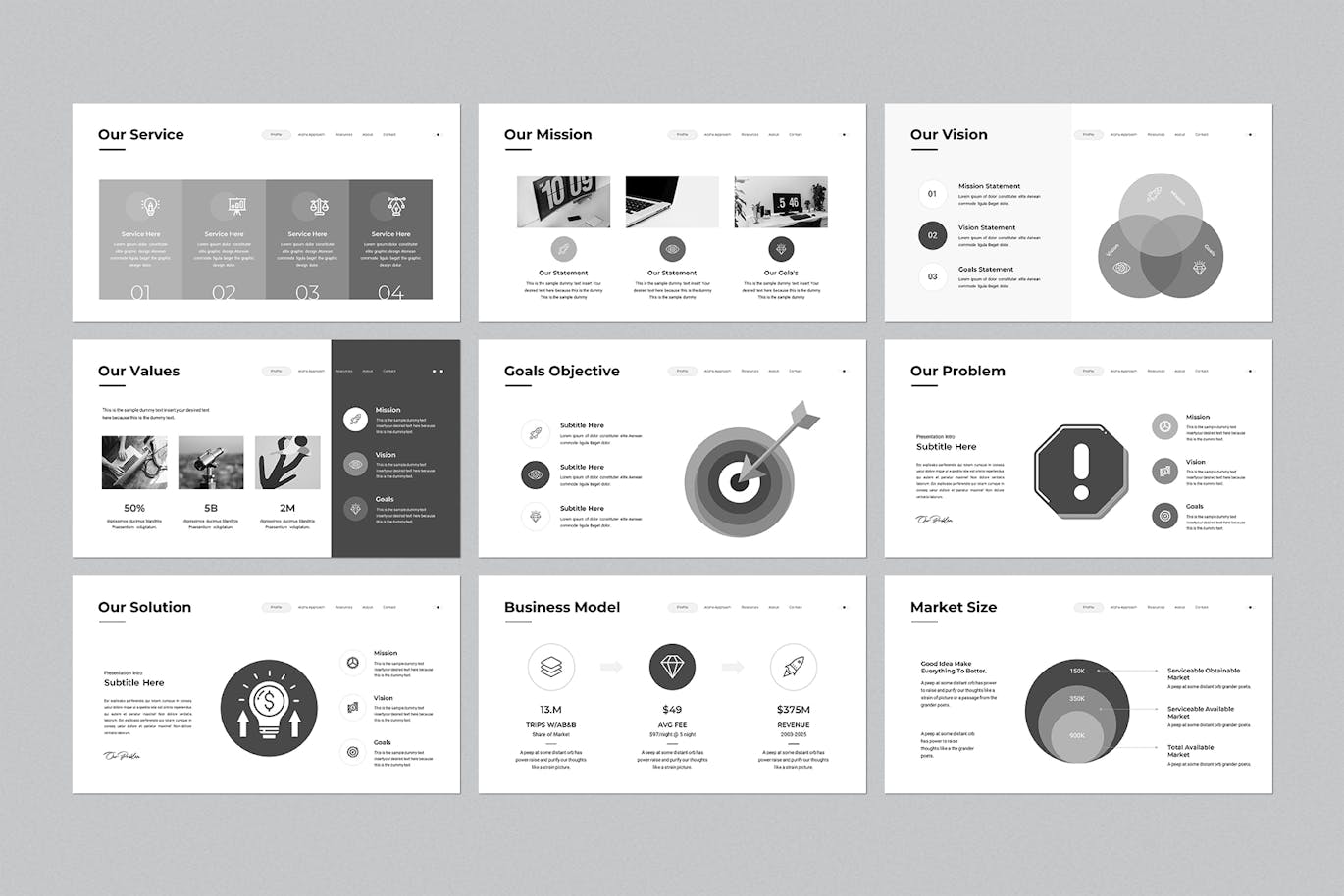 简洁的作品展示PPT模版 (PPTX)