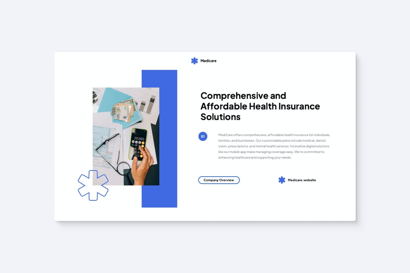 健康保险宣传材料 PPT模版 (PPT,PPTX)