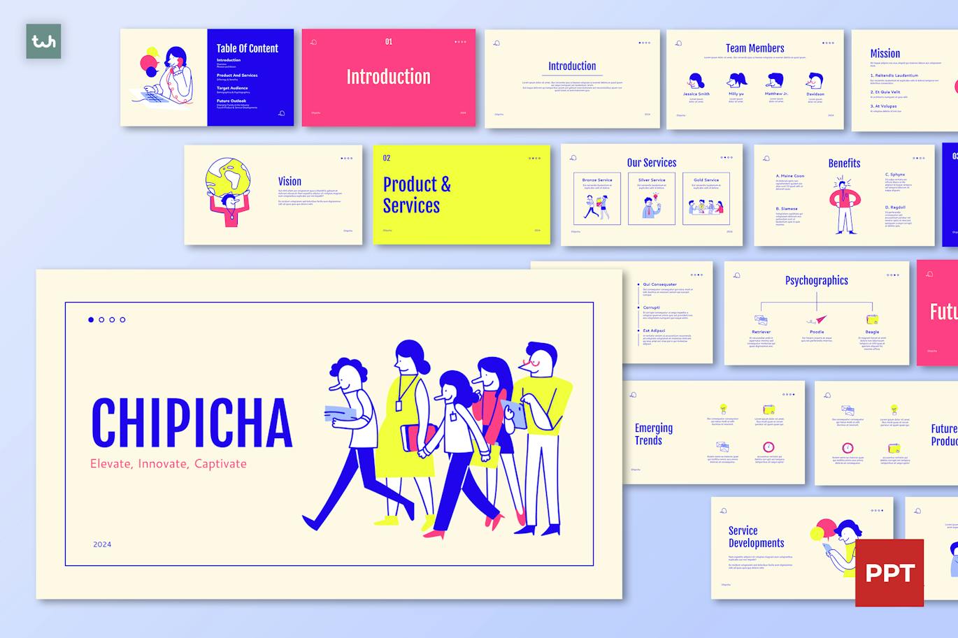 卡通创意商业演示PPT模版 (PPT)