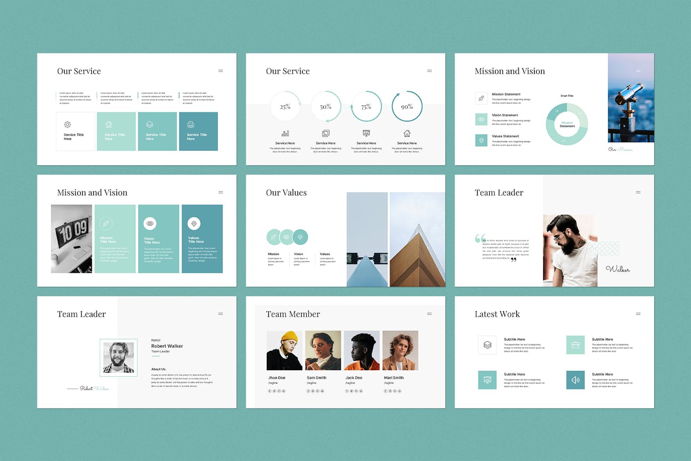 作品展示PPT模版 (PPTX)