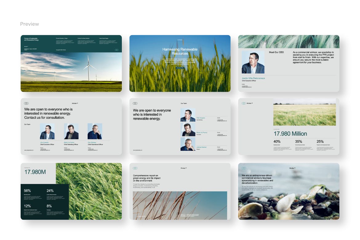 可持续发展业务简报PPT模版 (PPTX)