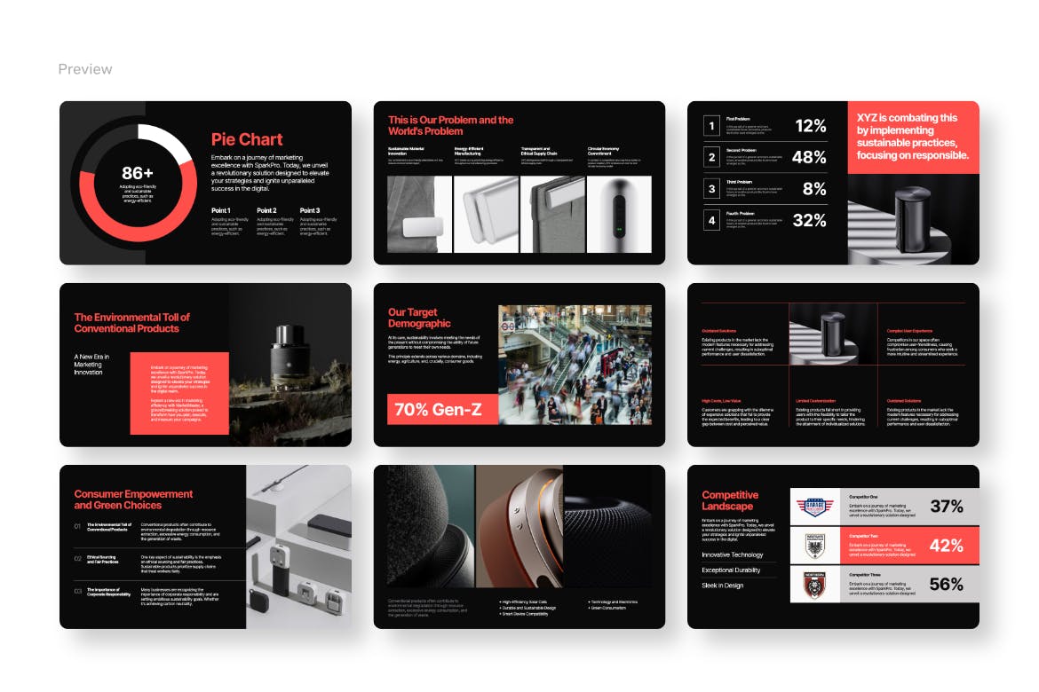 开拓者队现代优雅的宣传演讲稿PPT模版 (PPTX)