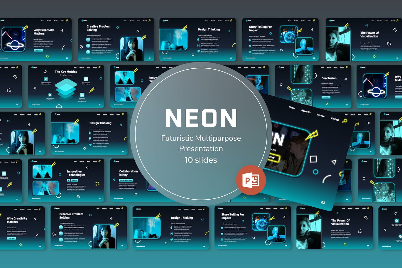 未来派多功能PPT模版 (PPT,PPTX)