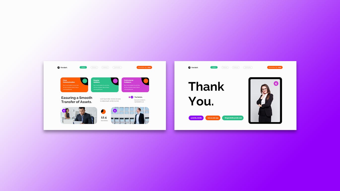 紫橙现代财务规划PPT模版 (PPTX,PPT)