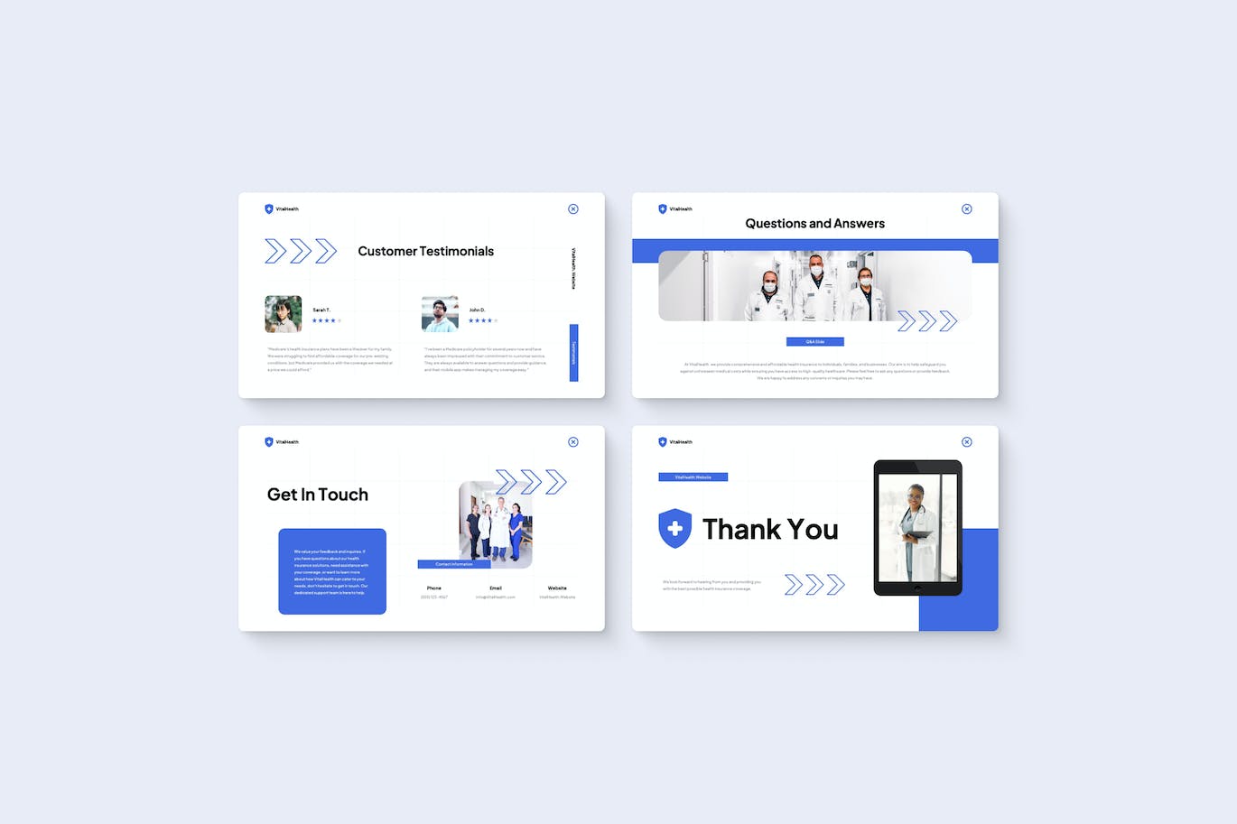 健康保险宣传材料 PPT模版 (PPTX,PPT)