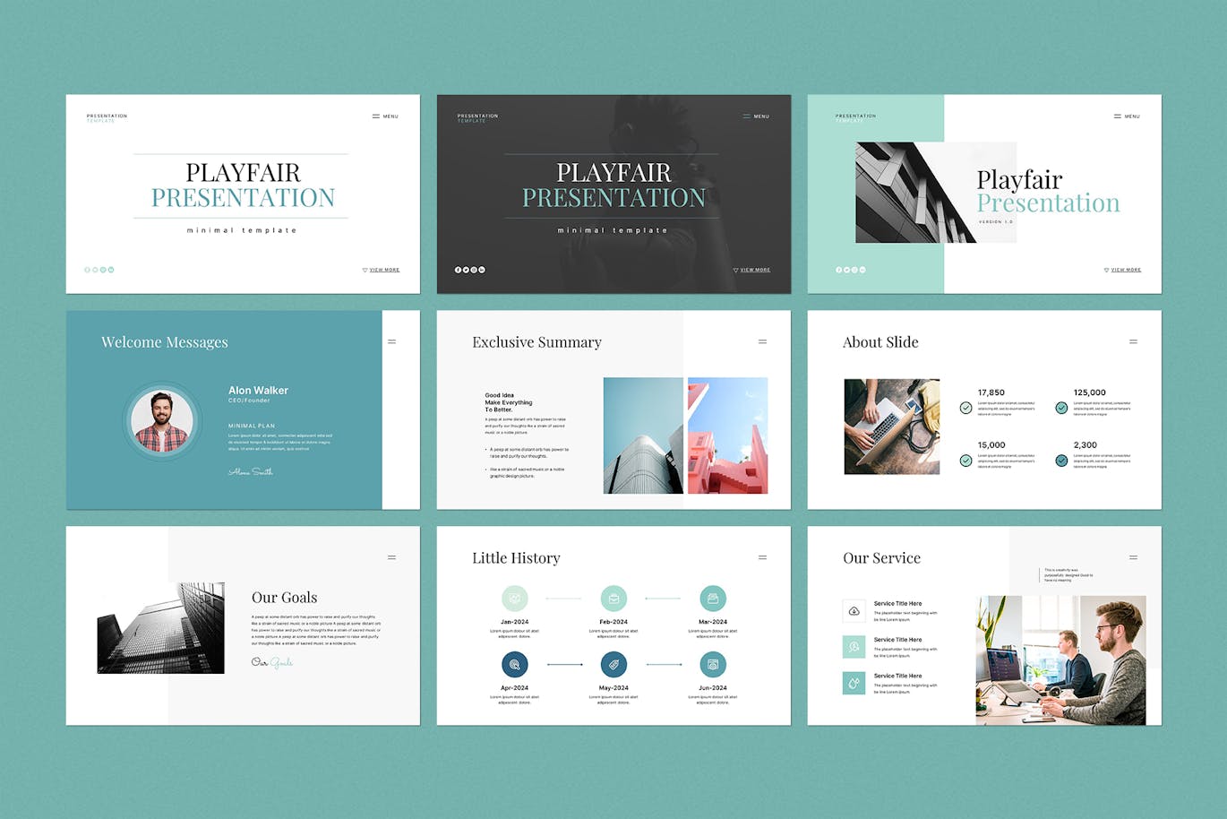 作品展示PPT模版 (PPTX)