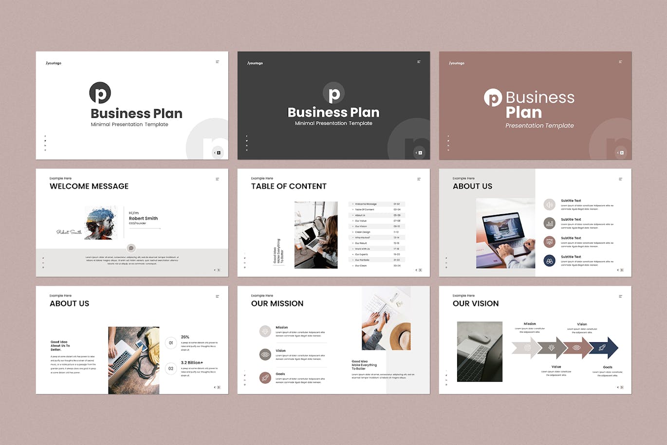 商业计划PPT模版 (PPTX)