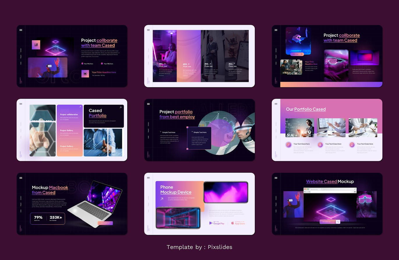 商业案例研究和报告 PPT模版 (PPTX,PPT)