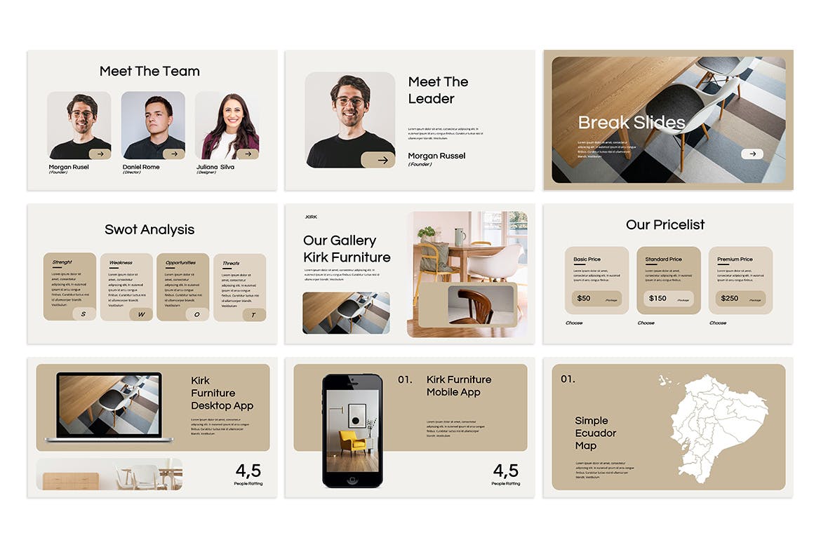 家具产品介绍PPT模版 (PPTX)