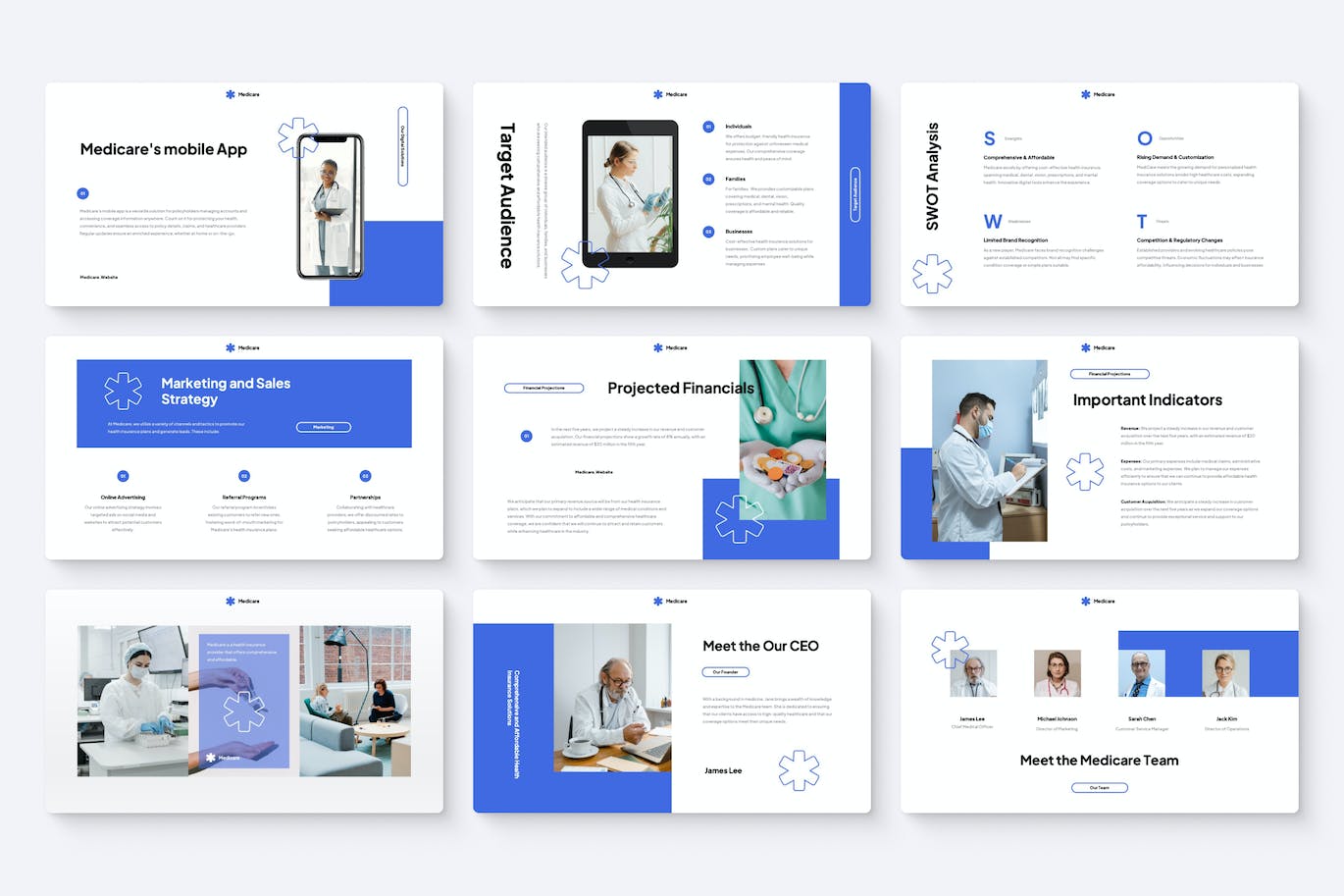 健康保险宣传材料 PPT模版 (PPT,PPTX)