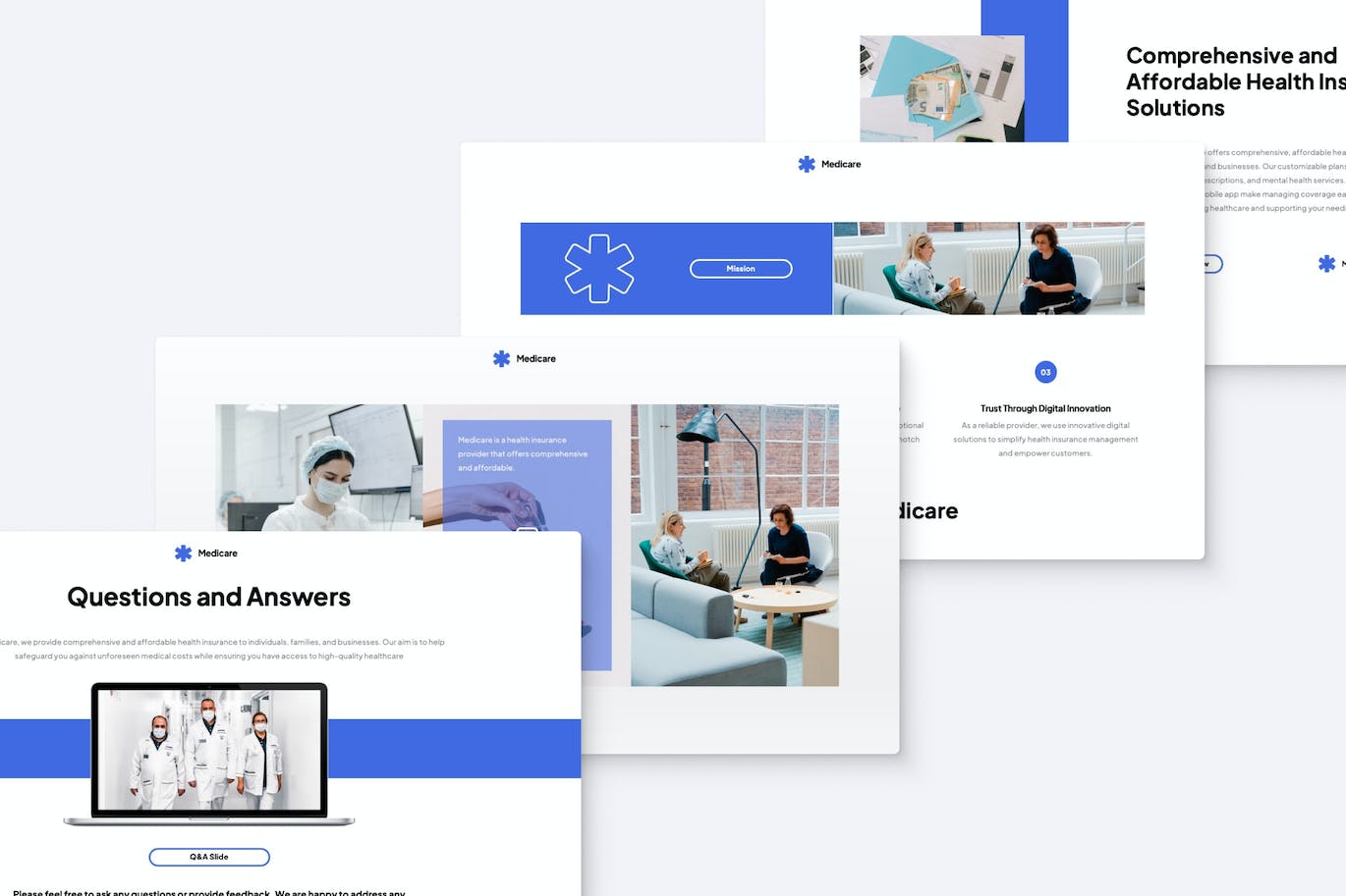 健康保险宣传材料 PPT模版 (PPT,PPTX)