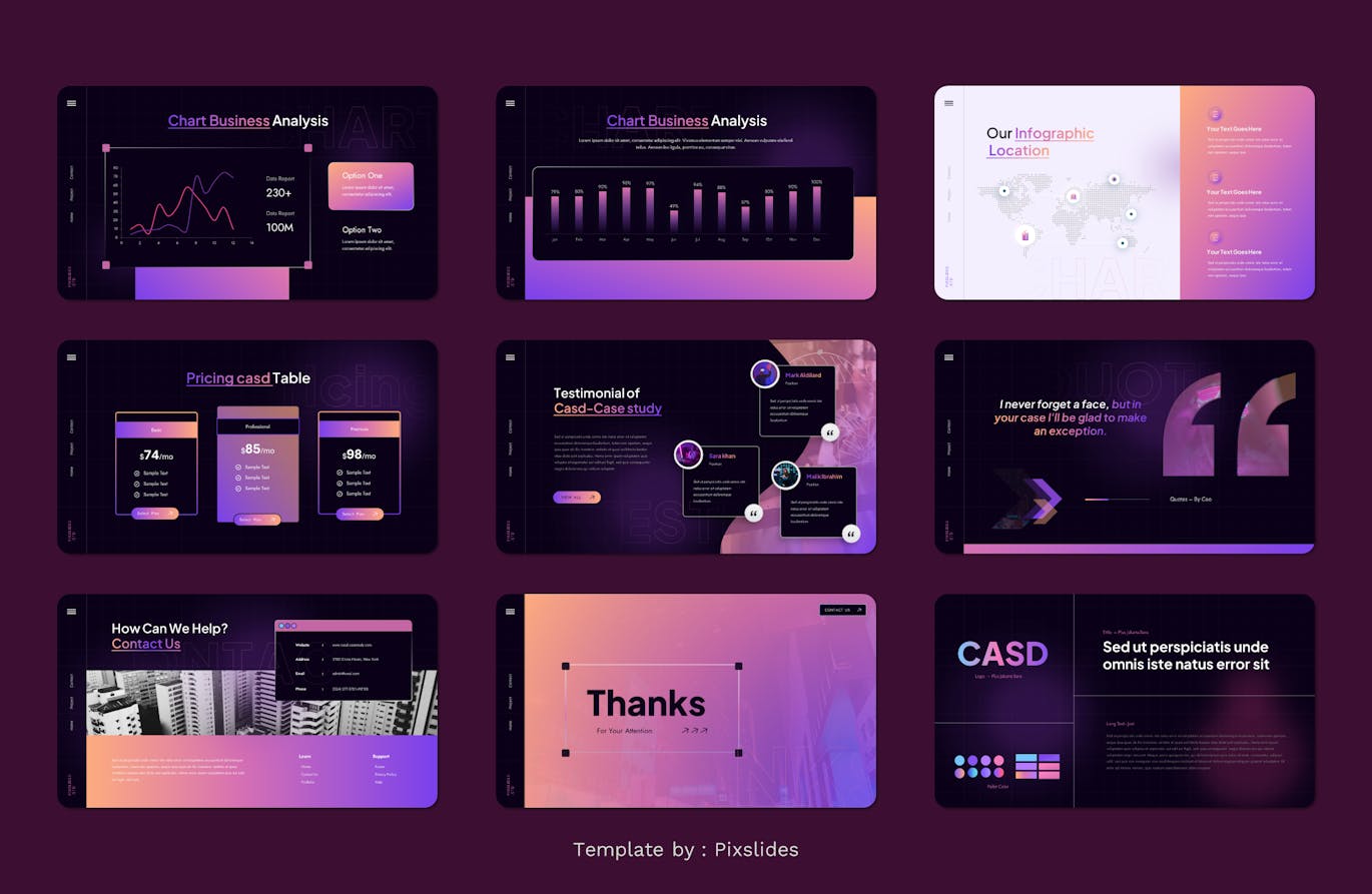 商业案例研究和报告 PPT模版 (PPTX,PPT)
