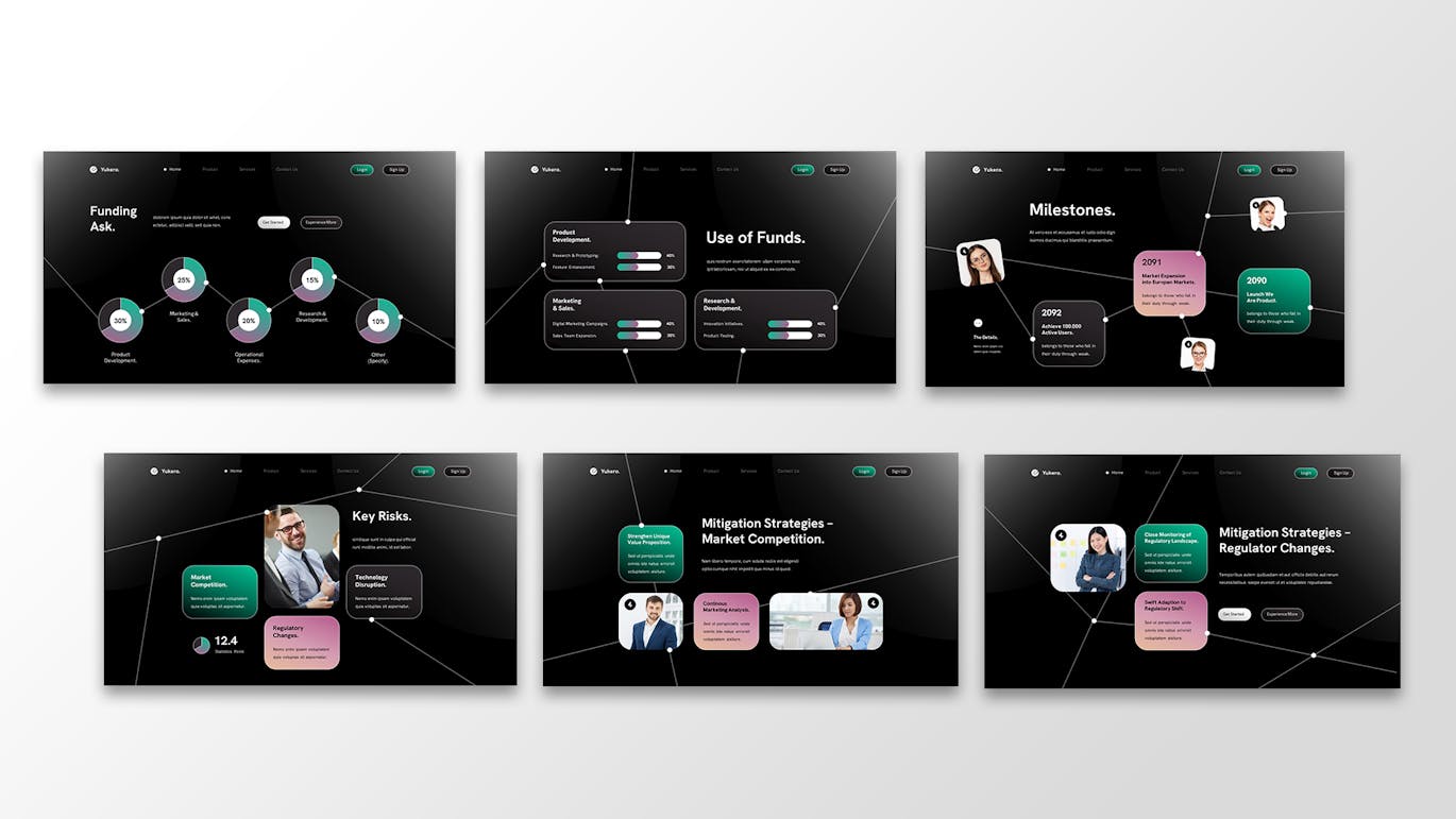 黑色创意投资PPT模版 (PPTX,PPT)