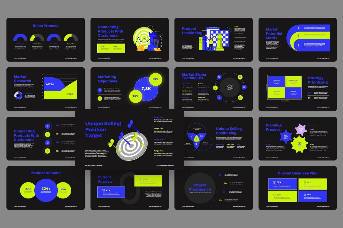 内容营销策略 PPT模版 (PPTX)