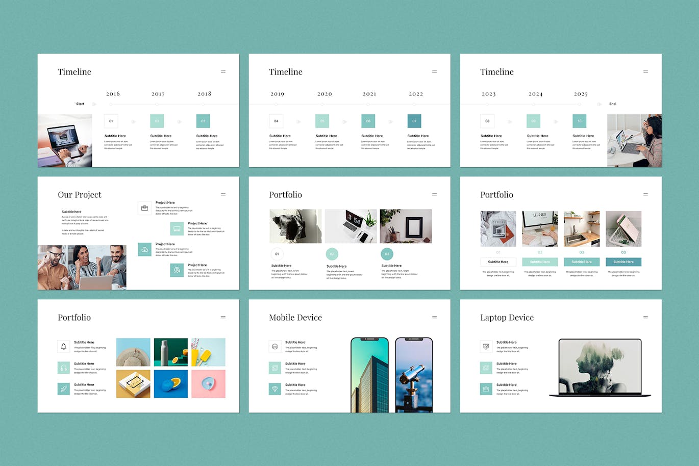 作品展示PPT模版 (PPTX)