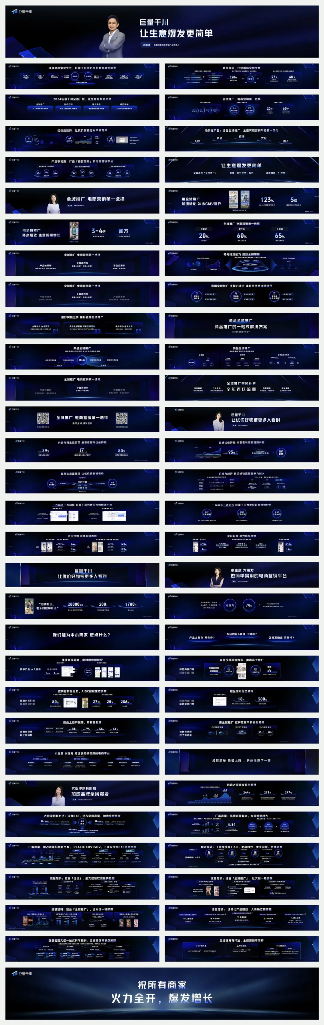 2024巨量千川产品年度升级发布会PPT案例-60页