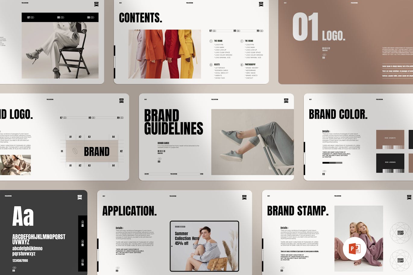 品牌指南  PPT模版 (PPTX)