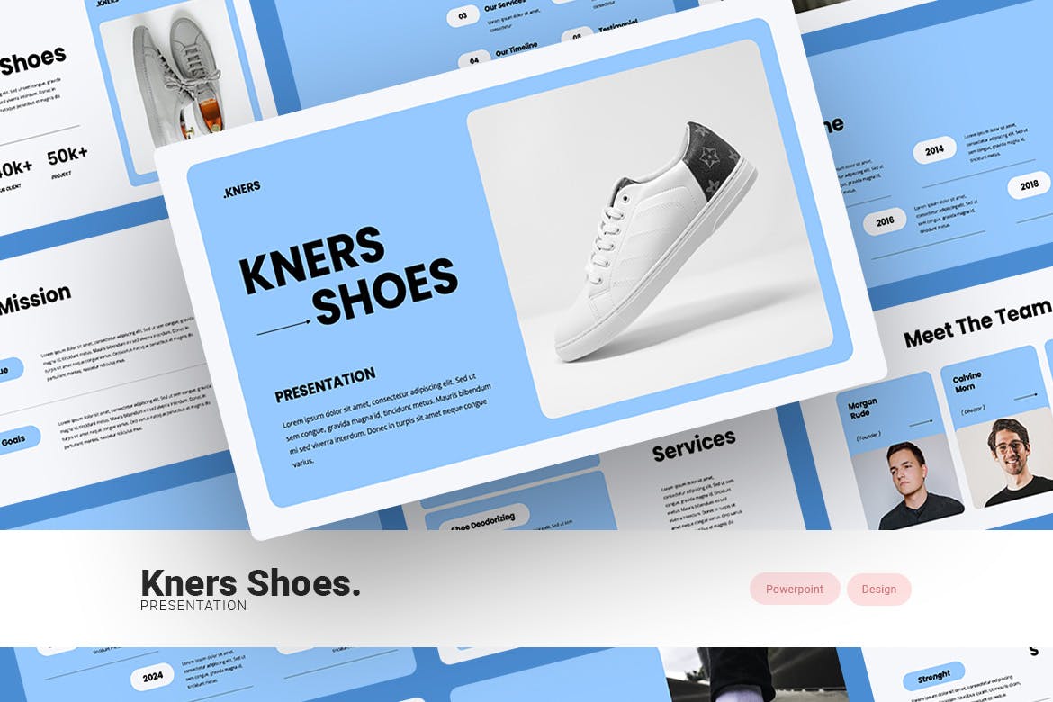 鞋子产品介绍PPT模版 (PPTX)