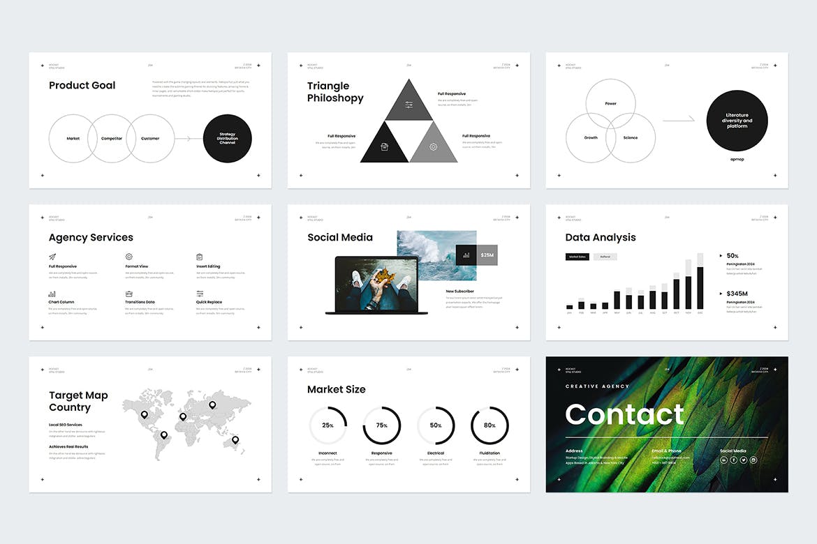 简约设计风格图文PPT模版 (PPT,PDF)