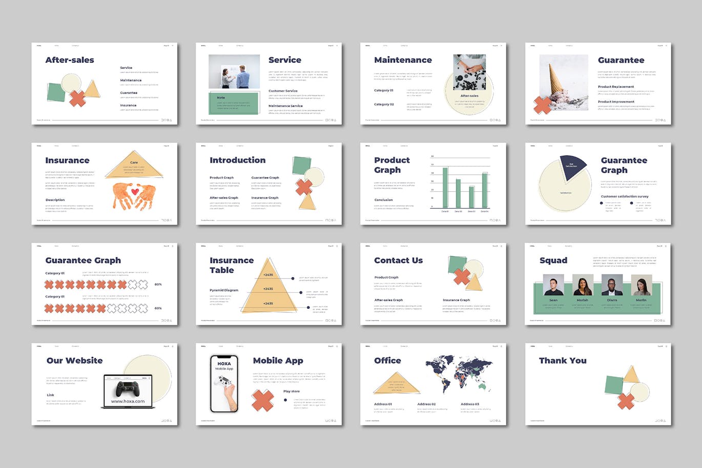 简约几何风演示模板PPT模版 (PPT,PPTX)