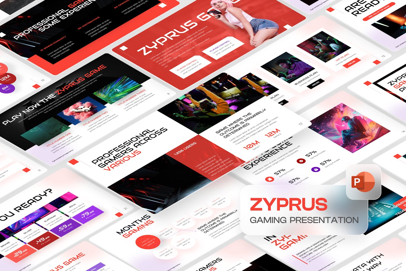 游戏介绍PPT模版 (PPTX)