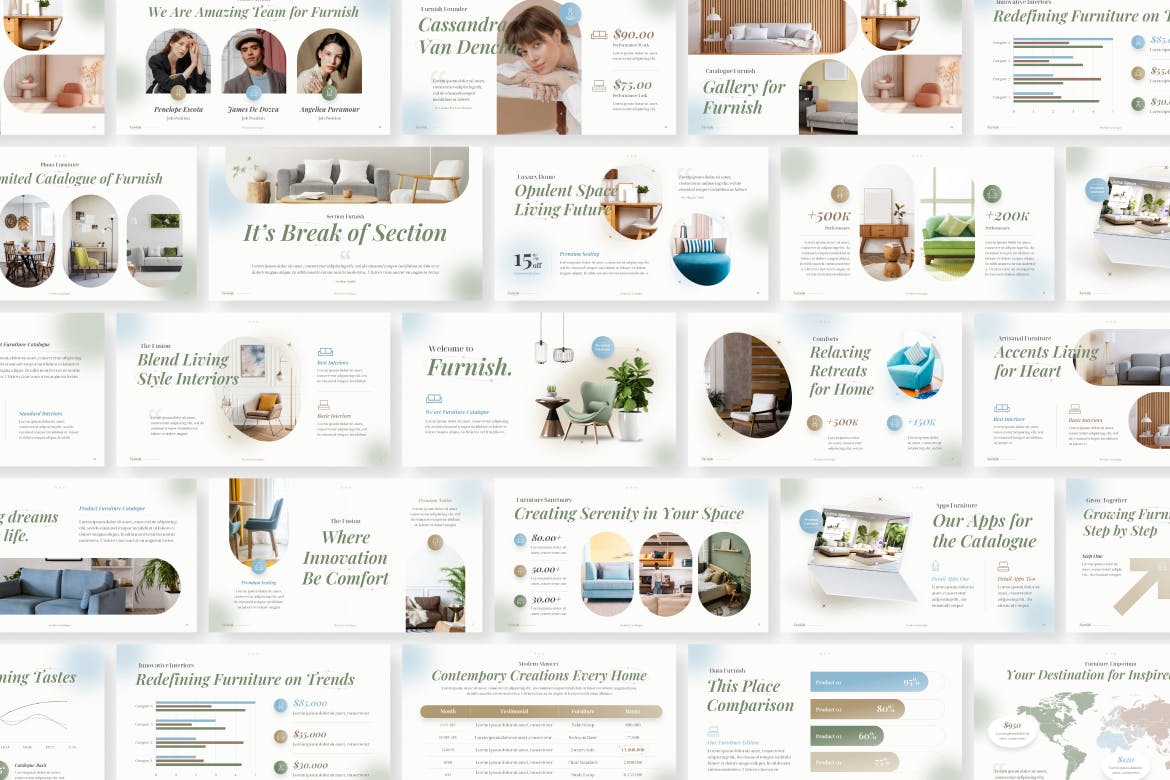 家具家居产品介绍PPT模版 (PPTX)