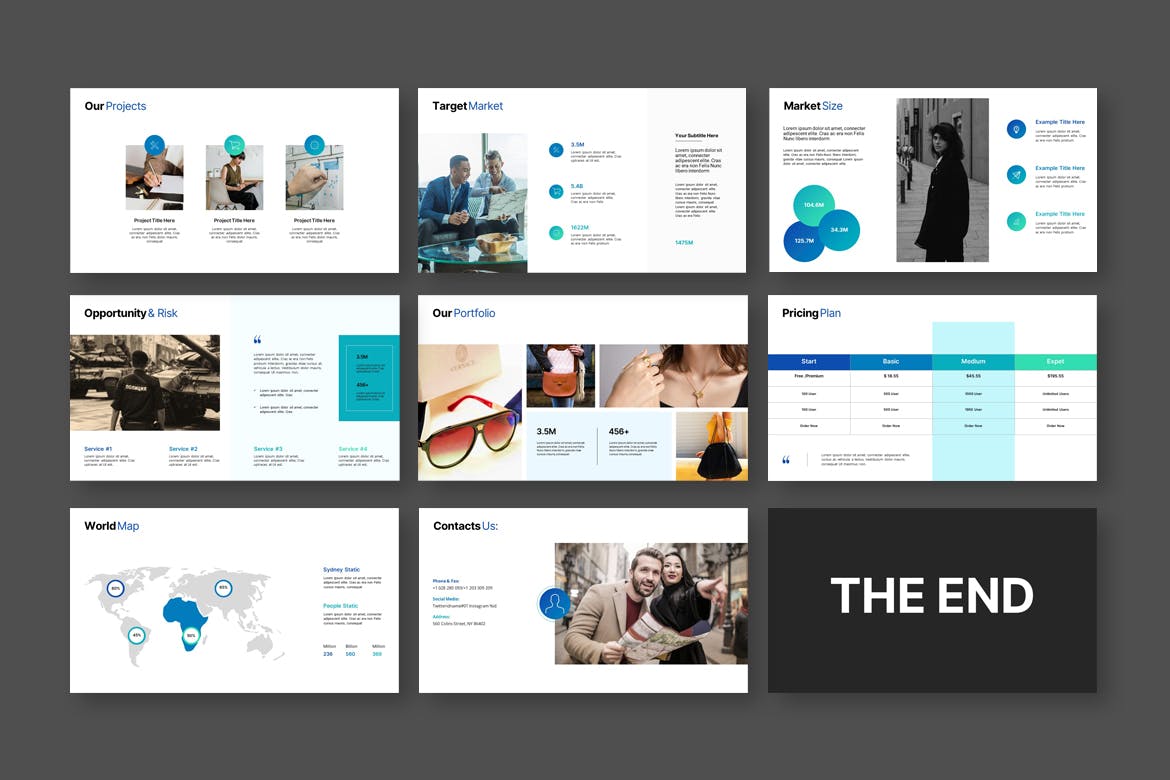 企业、商业计划/营销计划PPT模版 (PPTX)