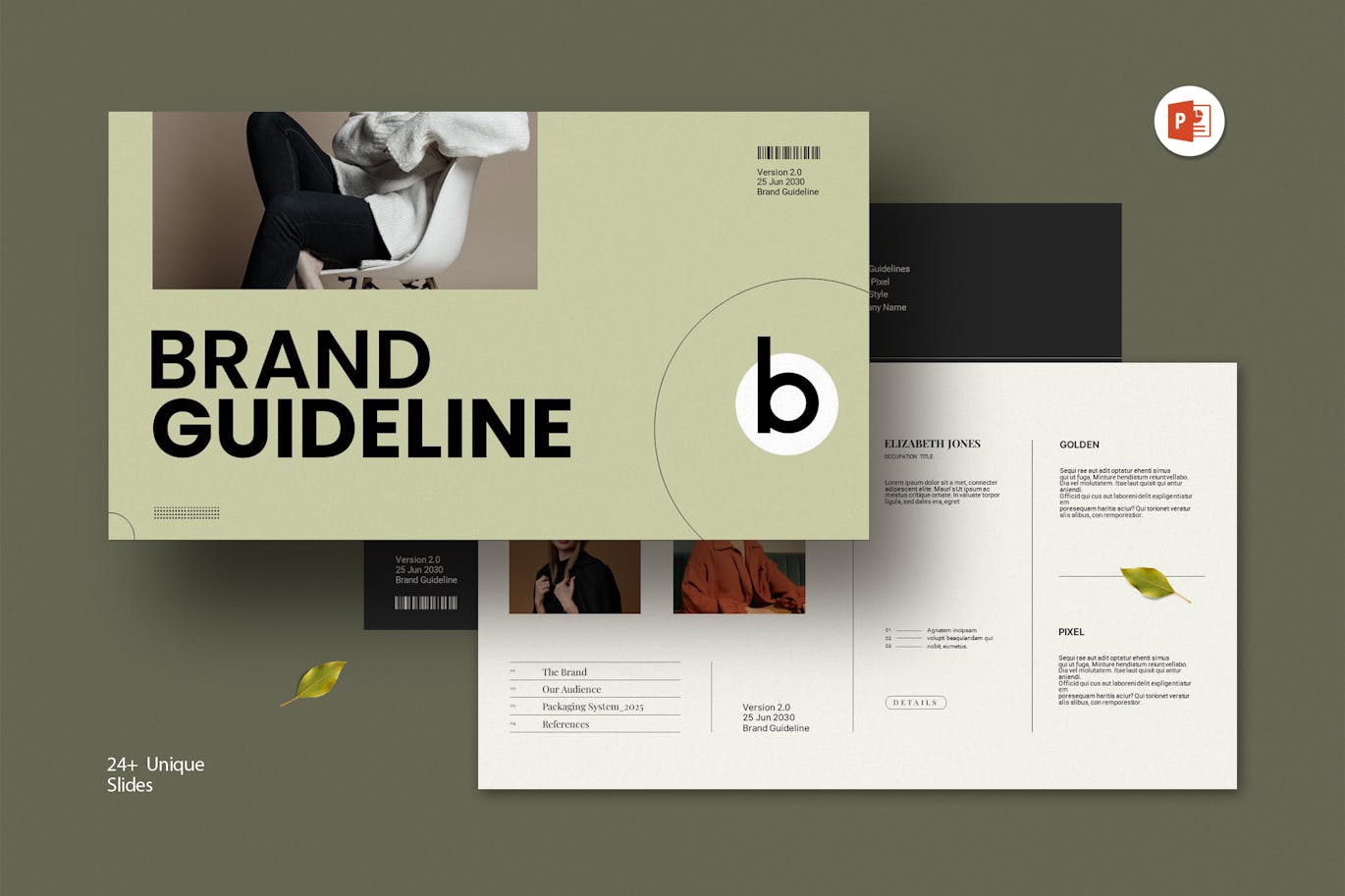 品牌指南模板PPT模版 (PPTX)