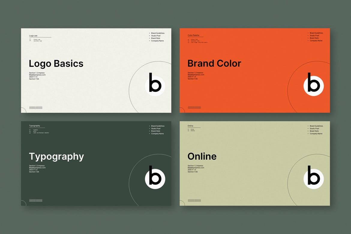 品牌指南模板PPT模版 (PPTX)