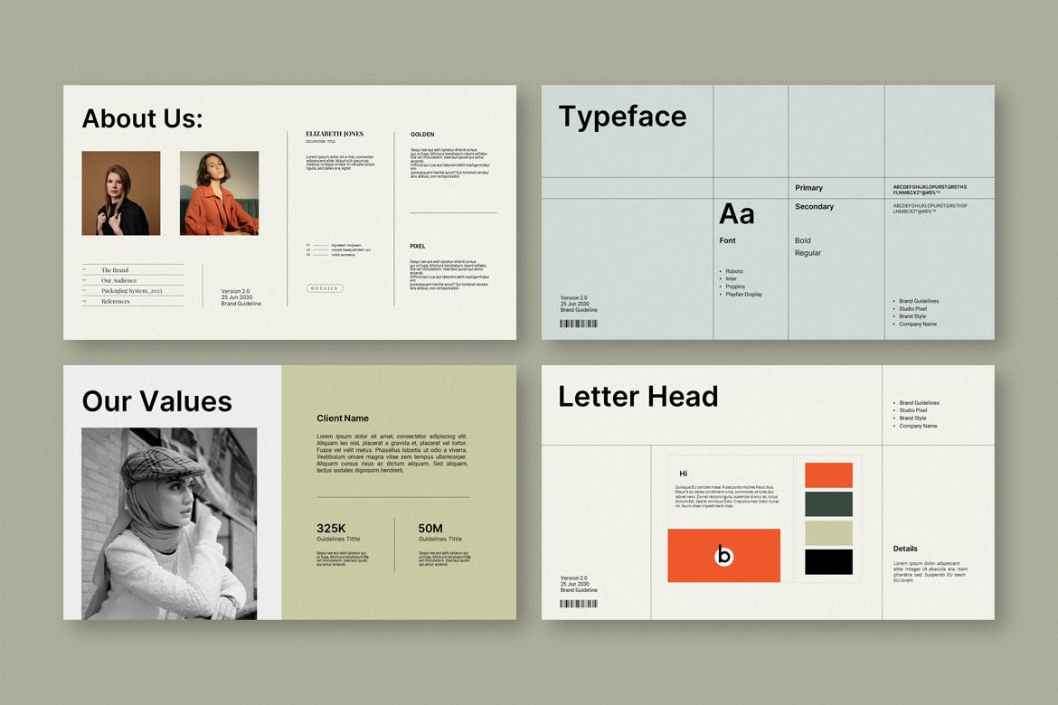 品牌指南模板PPT模版 (PPTX)