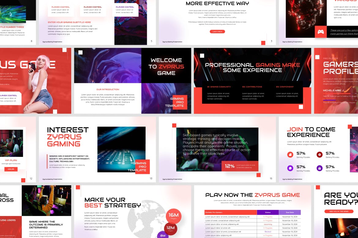 游戏介绍PPT模版 (PPTX)