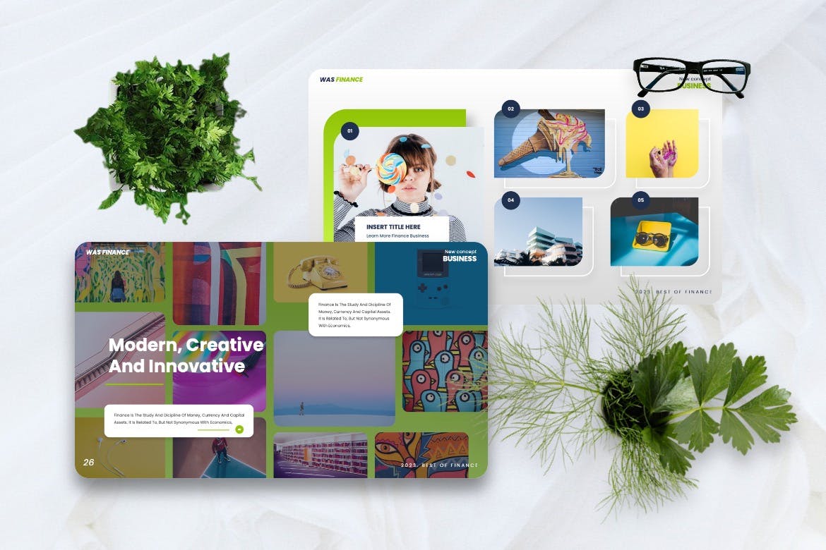 活泼绿色财务PPT模版 (PPTX)