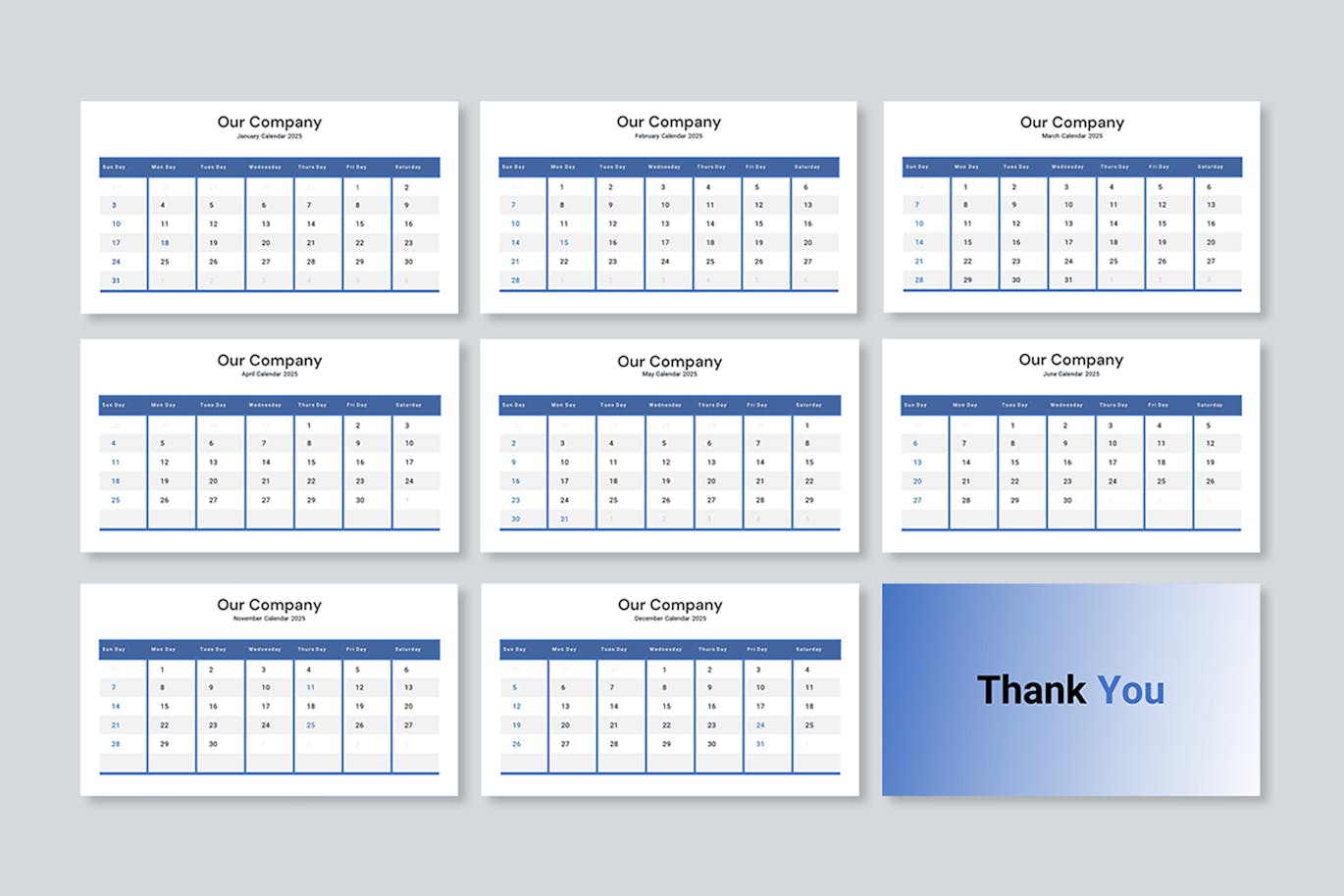 企业、日历/营销演示模板 (PPTX)