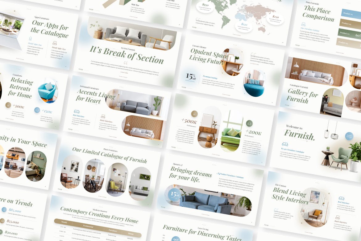 家具家居产品介绍PPT模版 (PPTX)